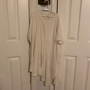 Free people asymmetrical white top